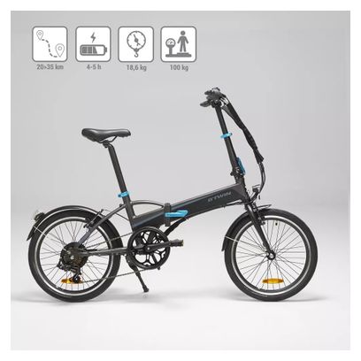 Bicicleta plegable Btwin TILT 500 ELECT Black