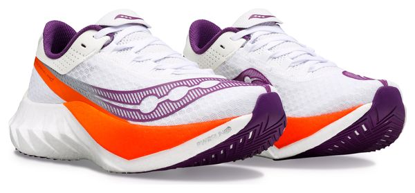 Zapatillas Running Mujer Saucony Endrophin Pro 4 Blanco Violeta Naranja