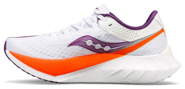 Zapatillas Running Mujer Saucony Endrophin Pro 4 Blanco Violeta Naranja