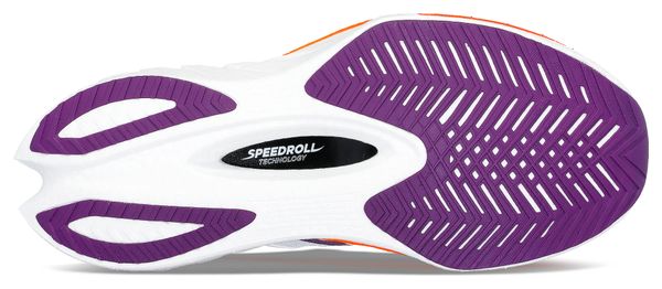 Chaussures Running Saucony Endorphin Pro 4 Blanc/Violet/Orange Femme