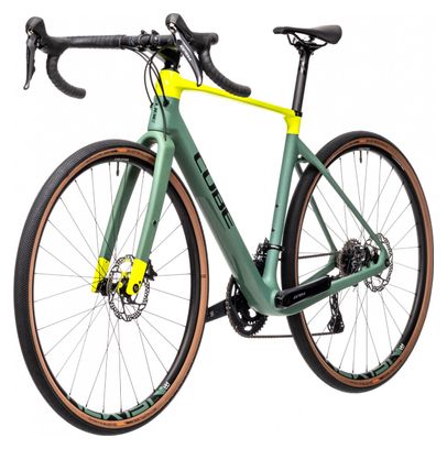 Bicicletta da corsa Gravel Cube Nuroad C:62 Shimano GRX 11S 700 mm Verde Lime Yellow 2021