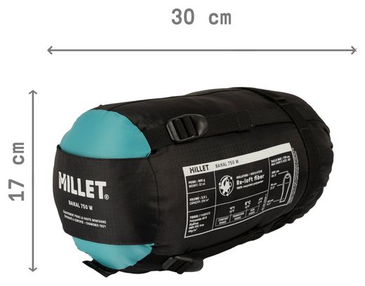 Millet Baikal 750 Damesslaapzak Blauw