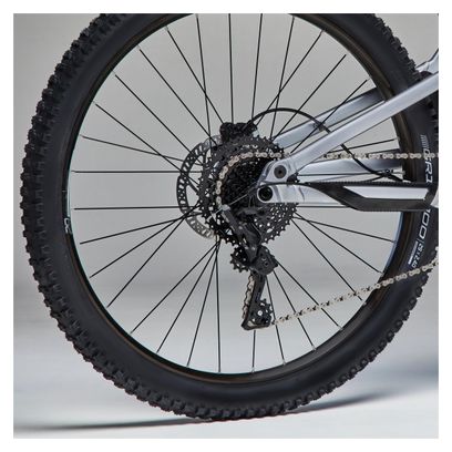 Gereviseerd product - Rockrider E-Expl 500 S Microshift Acolyte 8V 500Wh 29'' Grijs 2024 Volledig geveerde elektrische mountainbike