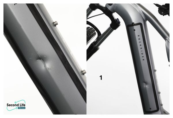 Gereviseerd product - Rockrider E-Expl 500 S Microshift Acolyte 8V 500Wh 29'' Grijs 2024 Volledig geveerde elektrische mountainbike