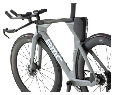 Bicicleta de triatlón BMC Timemachine 01 Disc One Sram Force eTap AXS 12S 700 mm Airforce Grey 2021