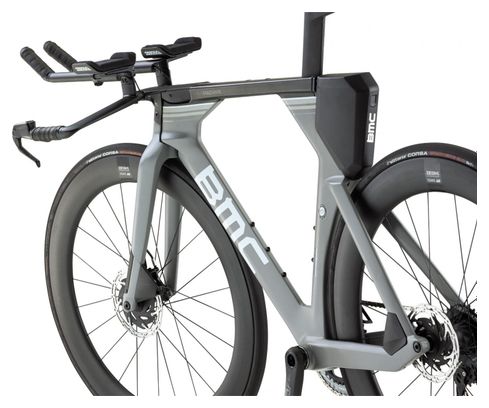 BMC Timemachine 01 Disc One Triathlon-Fahrrad Sram Force eTap AXS 12S 700 mm Airforce Grey 2021