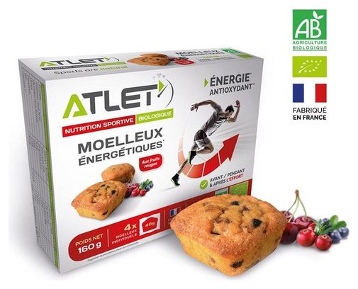 Moelleux energetiques ATLET fruits rouges x 4