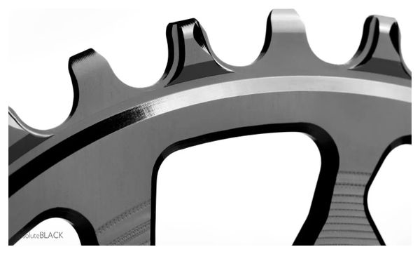 AbsoluteBlack smal breed direct gemonteerd ovaal kettingblad CX voor Easton / Race Face Cranks 12 S Zwart