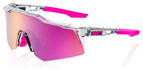 100% Speedcraft XS Sunglasses Tokyo Night Clear / Purple Multilayer Mirror