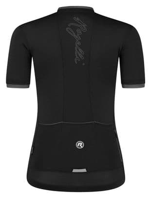 Maillot Manches Courtes Velo Rogelli Essential - Femme - Noir