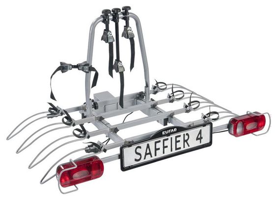 Porte-vélos 4 vélos sur attelage basculant SAFFIER - Eufab