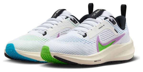 Kinder Running Schuhe Nike Air Zoom Pegasus 40 Weiß Mehrfarbig