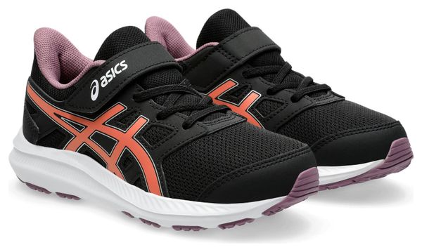 Asics Jolt 4 PS Hardloopschoenen Zwart/Roze Kind