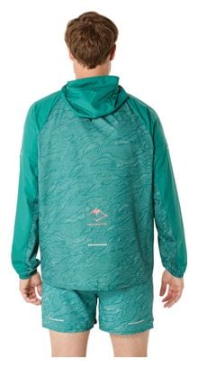 Veste coupe-vent Asics Fujitrail Packable Vert Homme