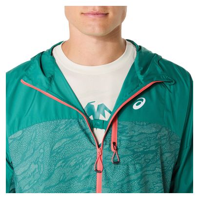 Veste coupe-vent Asics Fujitrail Packable Vert Homme