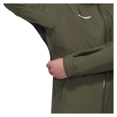Chaqueta impermeable con capucha Mammut Alto Light Verde para hombre