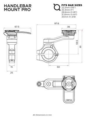 Quad Lock Handlebar Mount Pro for Motorcycle
