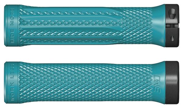 Paire de Grips OneUp Lock-On Turquoise