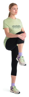 T-shirt Technique Femme Icebreaker Merinos 150 Tech Lite III Contour Waves Vert