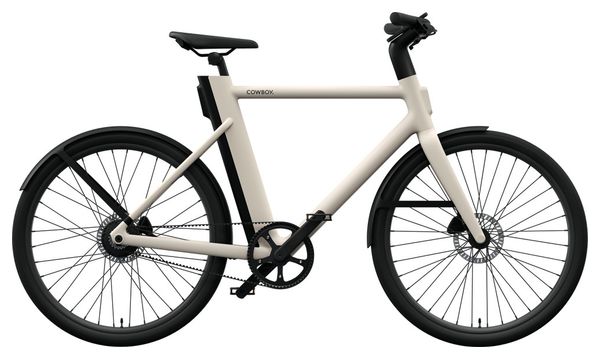 Vélo de Ville Electrique Cowboy Cruiser Courroie Mono Vitesse 360 Wh 27.5'' Beige