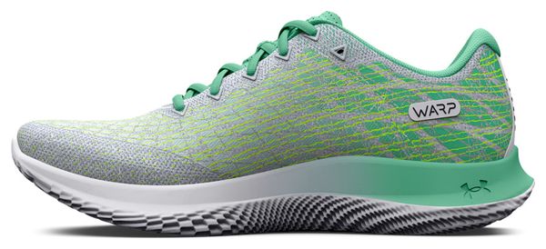 Under Armour FLOW Velociti Wind White Green Yellow Running Shoes