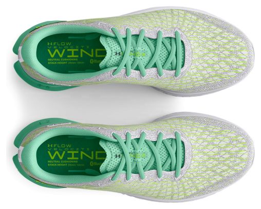 Under Armour FLOW Velociti Wind 2 White Green Yellow Running Shoes