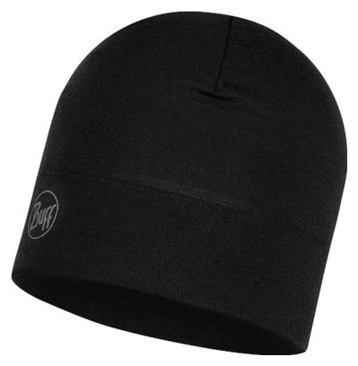 Unisex Buff Midweight Merino Beanie Black