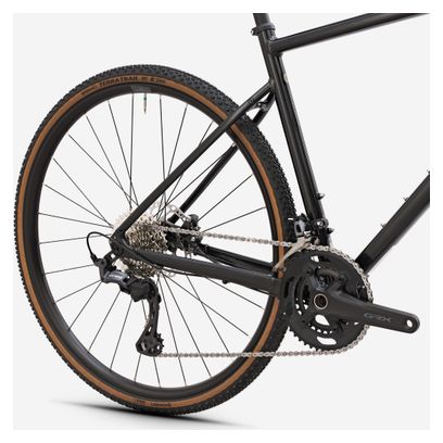 Van Rysel GRVL AF Gravel Bike with Shimano GRX 12-speed drivetrain, 700 mm, Black