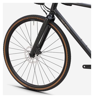 Van Rysel GRVL AF Gravel Bike with Shimano GRX 12-speed drivetrain, 700 mm, Black