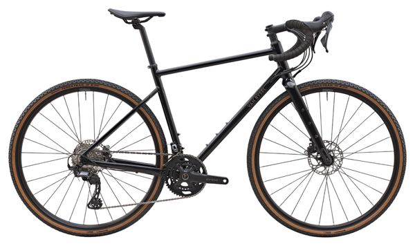 Van Rysel GRVL AF Gravel Bike with Shimano GRX 12-speed drivetrain, 700 mm, Black