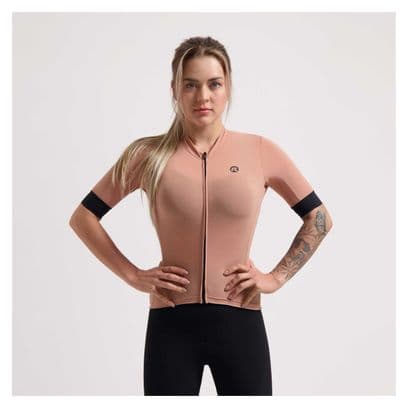 Maillot Manches Courtes Velo Rogelli Signature - Femme - Rose