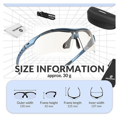 ROCKBROS Lunettes Vélo 2-en-1 Polarisées