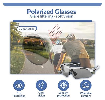 ROCKBROS Lunettes Vélo 2-en-1 Polarisées