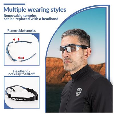 ROCKBROS Lunettes Vélo 2-en-1 Polarisées