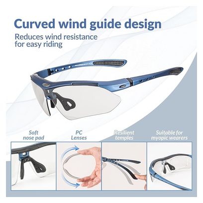 ROCKBROS Lunettes Vélo 2-en-1 Polarisées