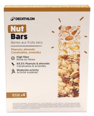 Barres céréales Decathlon Nutrition Nut Bars Cacahuètes/Amandes - 4x30g