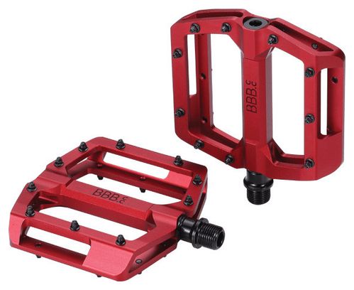 Paar BB Enigma Flat Pedals Matt Red