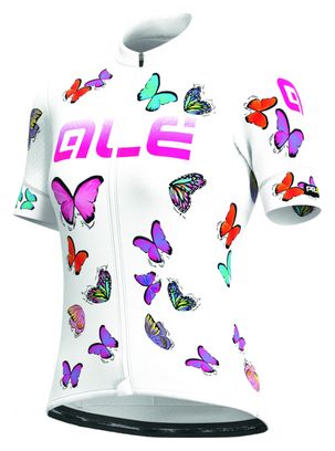 Maillot Manches Courtes Femme Alé Butterfly Blanc