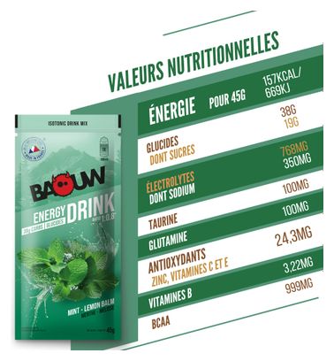 Baouw Energie-drankje met munt en citroenmelisse 45 g