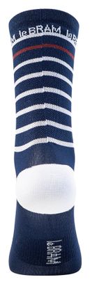 LeBram Ventoux Marinière Pair of Socks Blue White Bordeaux