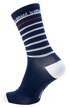 Paire de Chaussettes LeBram Ventoux Marinière Bleu Blanc Bordeaux