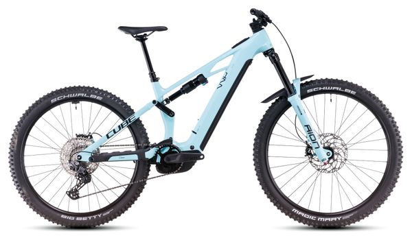 VTT Électrique Tout-Suspendu Cube Stereo Hybrid One77 HPC Race 800 Shimano Deore 12V 800 Wh 29''/27.5'' Bleu Dazzle 2025