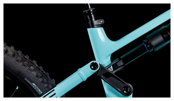 VTT Électrique Tout-Suspendu Cube Stereo Hybrid One77 HPC Race 800 Shimano Deore 12V 800 Wh 29''/27.5'' Bleu Dazzle 2025