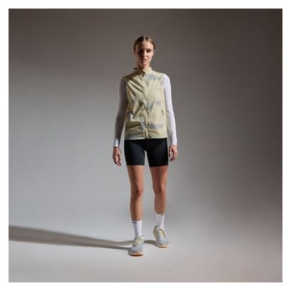 Gore Wear Concurve Cloud Sleeveless Windbreaker Jacket for Women in Beige and Gray