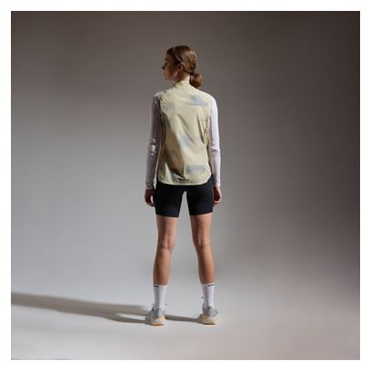 Gore Wear Concurve Cloud Sleeveless Windbreaker Jacket for Women in Beige and Gray