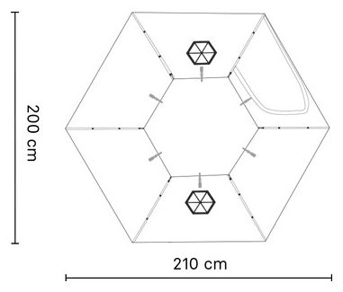 Tente d'Expedition 2/3 Personnes Samaya 2.5 Rose
