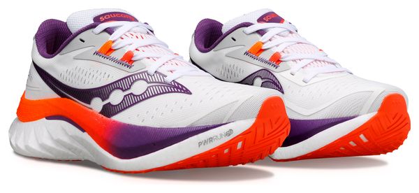 Saucony Endorphin Speed 4 Damen Laufschuhe Weiß Violett Orange