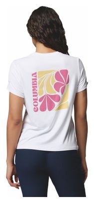 T-shirt Technique Columbia Graphique Parsons Point Blanc Femme
