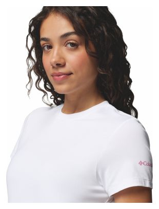 T-shirt Technique Columbia Graphique Parsons Point Blanc Femme