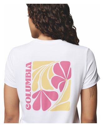 T-shirt Technique Columbia Graphique Parsons Point Blanc Femme